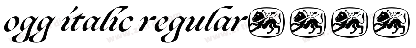 ogg italic regular字体转换